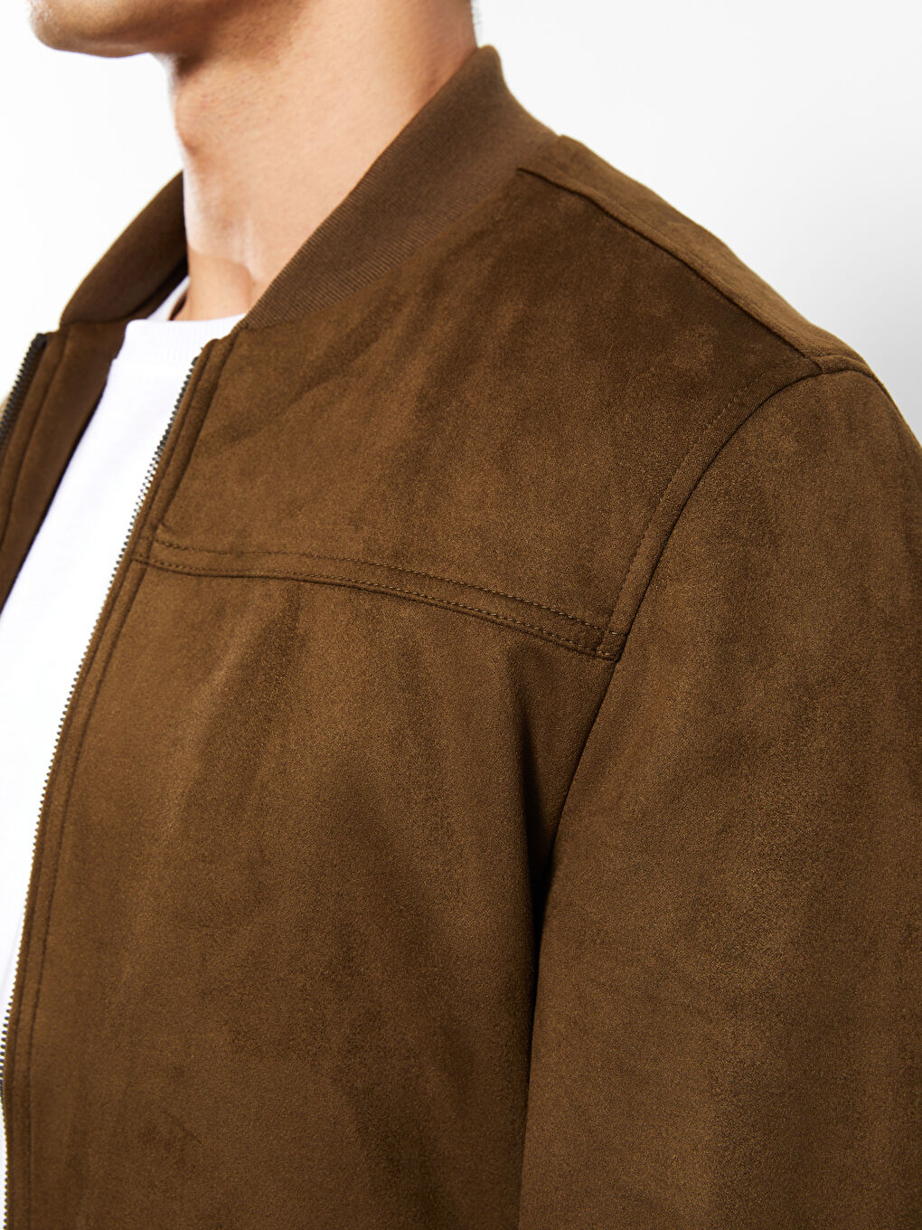 Standard Fit College Collar Men's Bomber Jacket-3