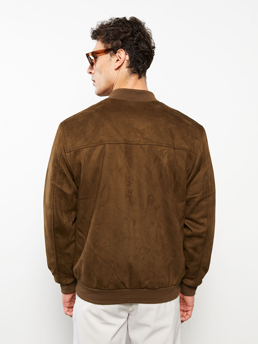 Standard Fit College Collar Men's Bomber Jacket-4