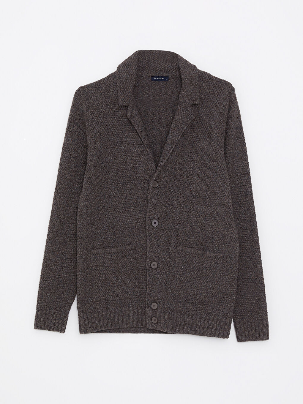 Standard Fit Long Sleeve Men's Tricot Cardigan-5