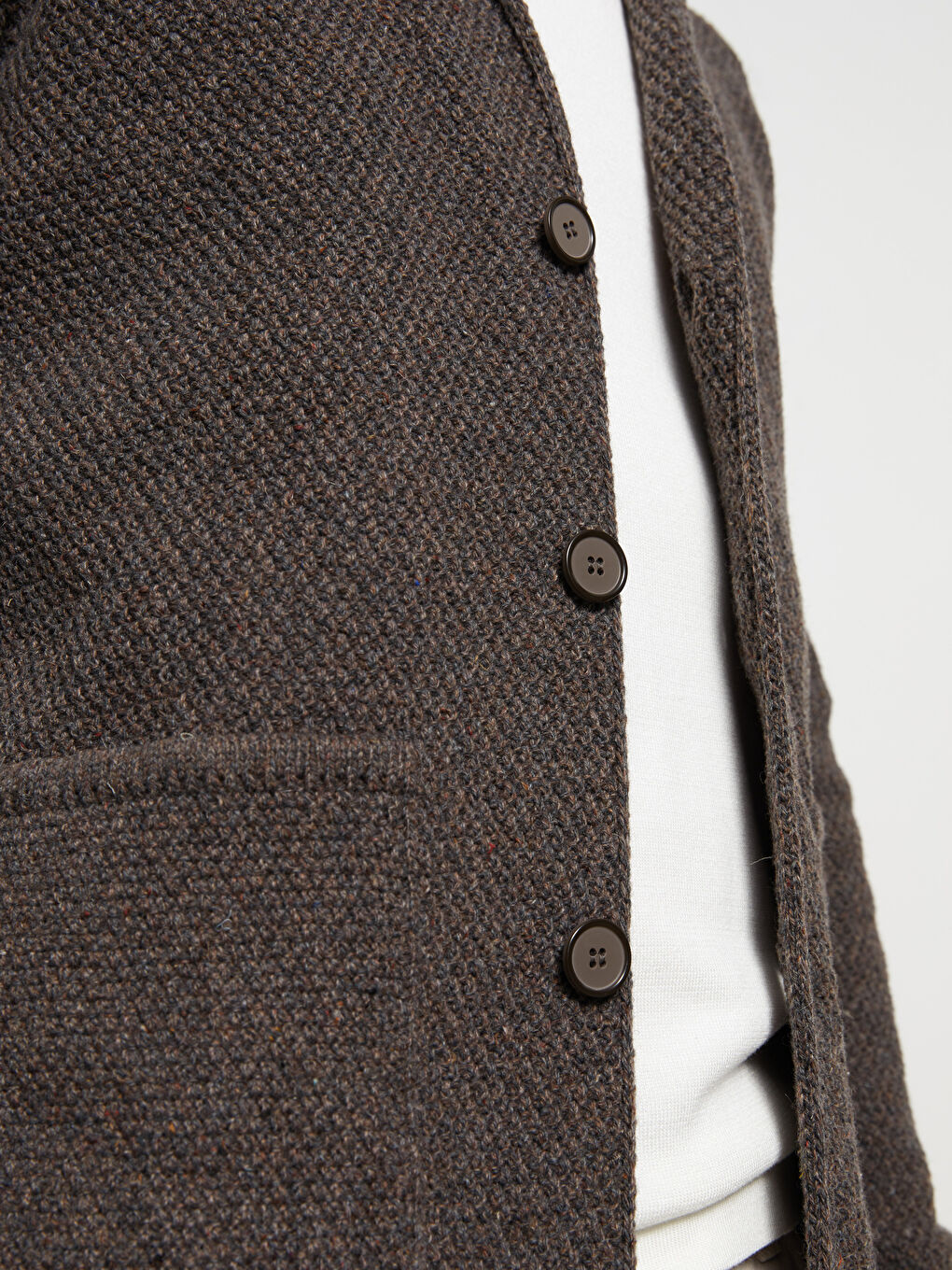 Standard Fit Long Sleeve Men's Tricot Cardigan-2