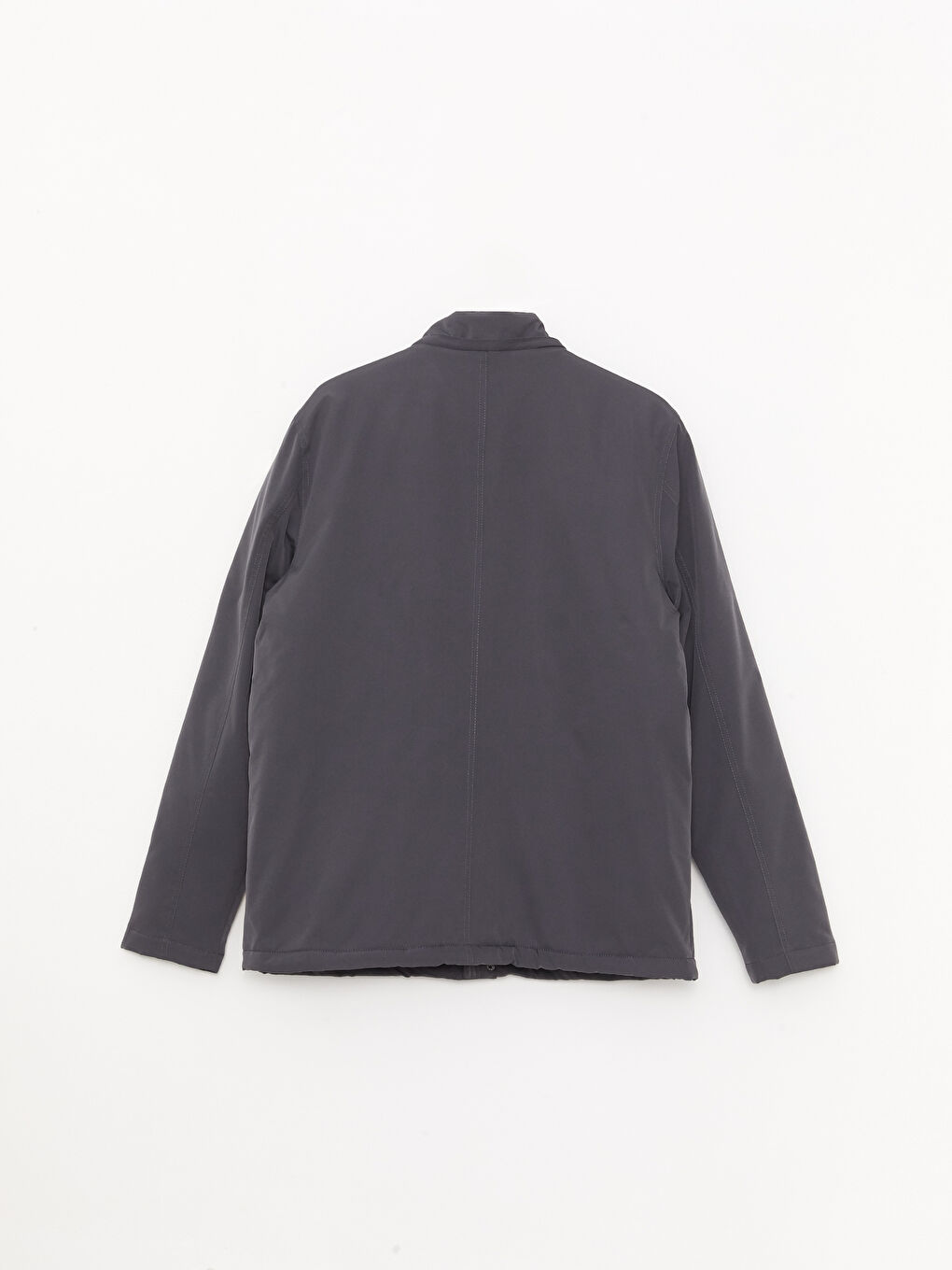 Gri Standart Kalıp Kapüşonlu Erkek Mont-7