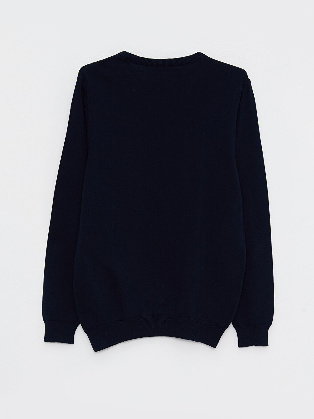 Rundhalsausschnitt Langarm Herren Strickpullover-6