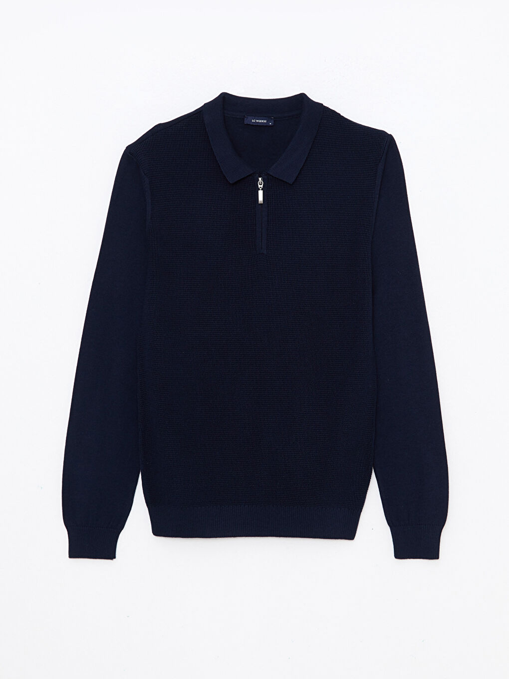 Polo Neck Long Sleeve Men's Knitwear Sweater-10