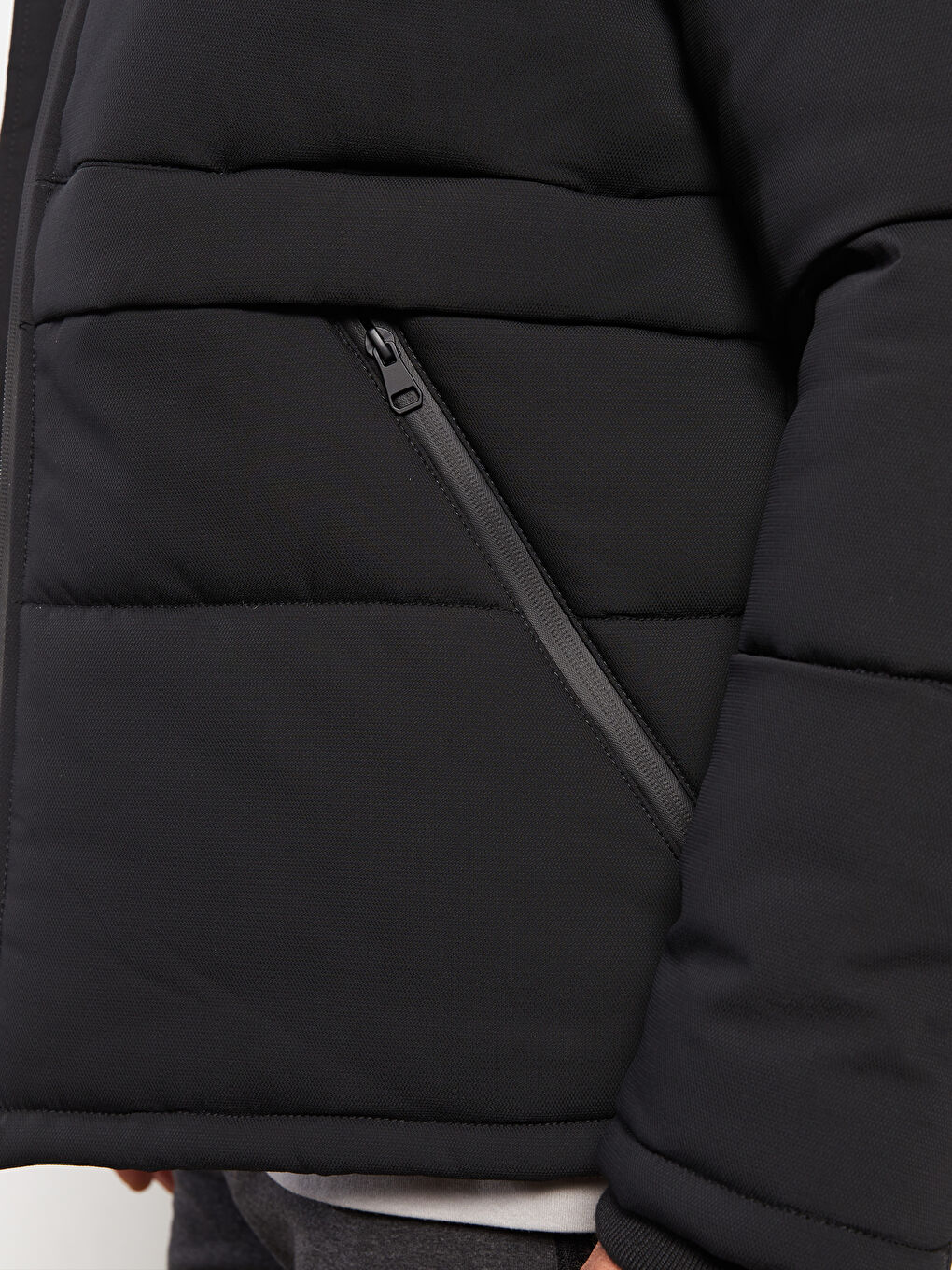 Standard Fit Hooded Men's Puffer Coat-3