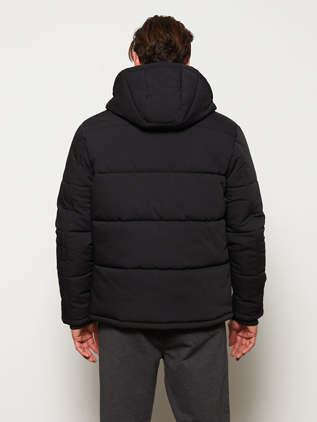 Standard Fit Hooded Men's Puffer Coat-4