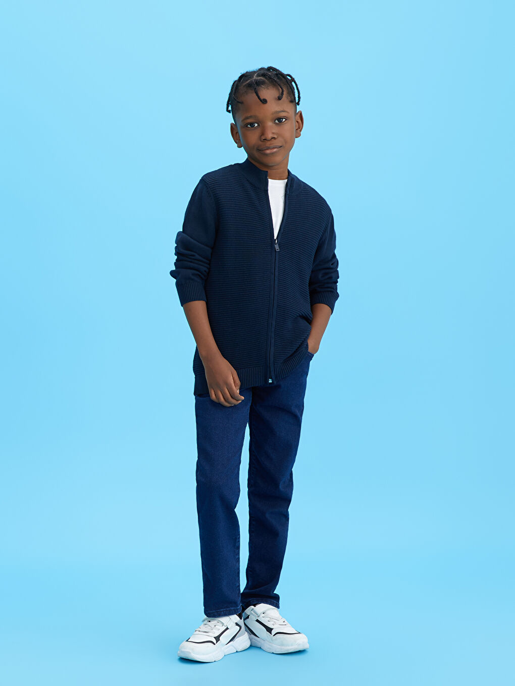 Siyah Basic Erkek Çocuk Jean Pantolon