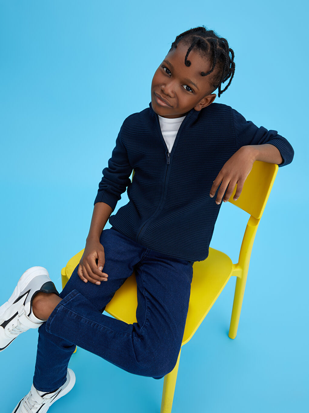 Siyah Basic Erkek Çocuk Jean Pantolon-1