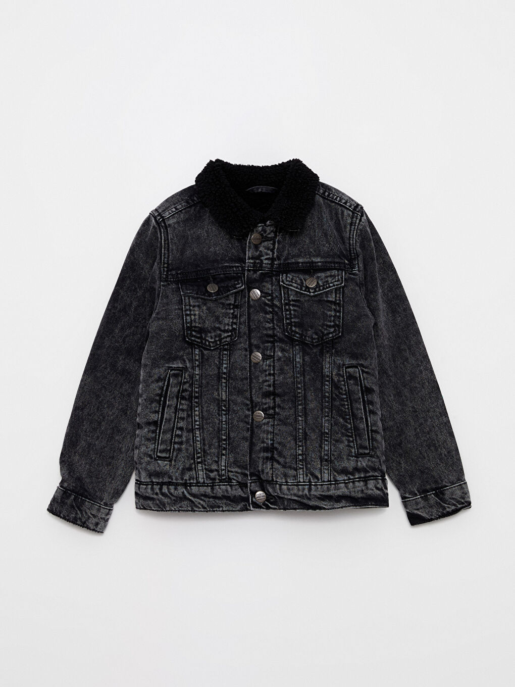 Collared Neck Boys' Denim Jacket
