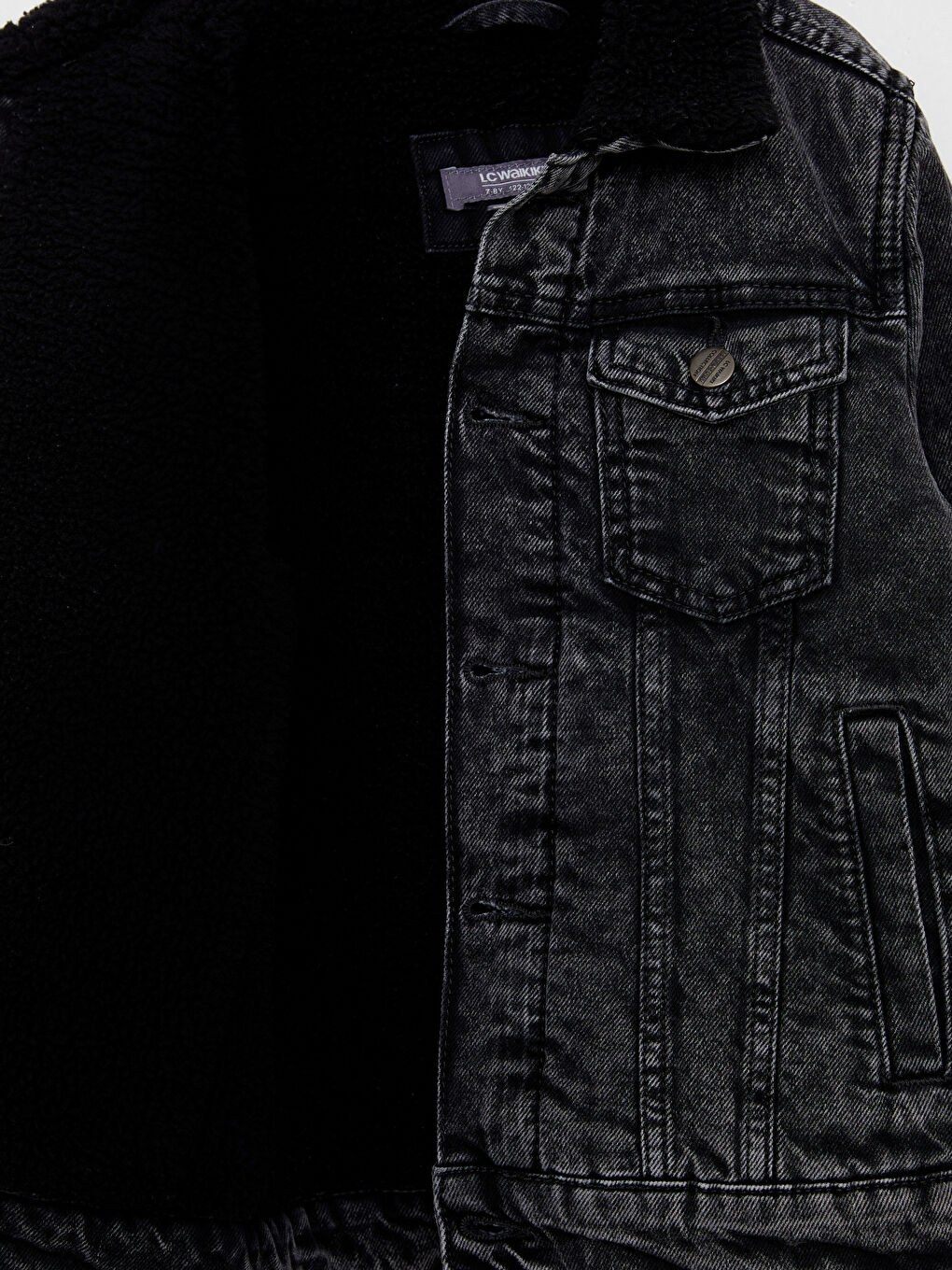 Collared Neck Boys' Denim Jacket-1
