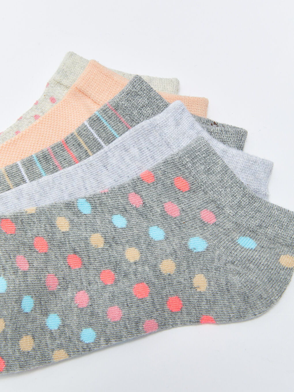 LCW DREAM Gemusterte Sneaker-Socken für Damen 5er-Pack -W21036Z8-LAL