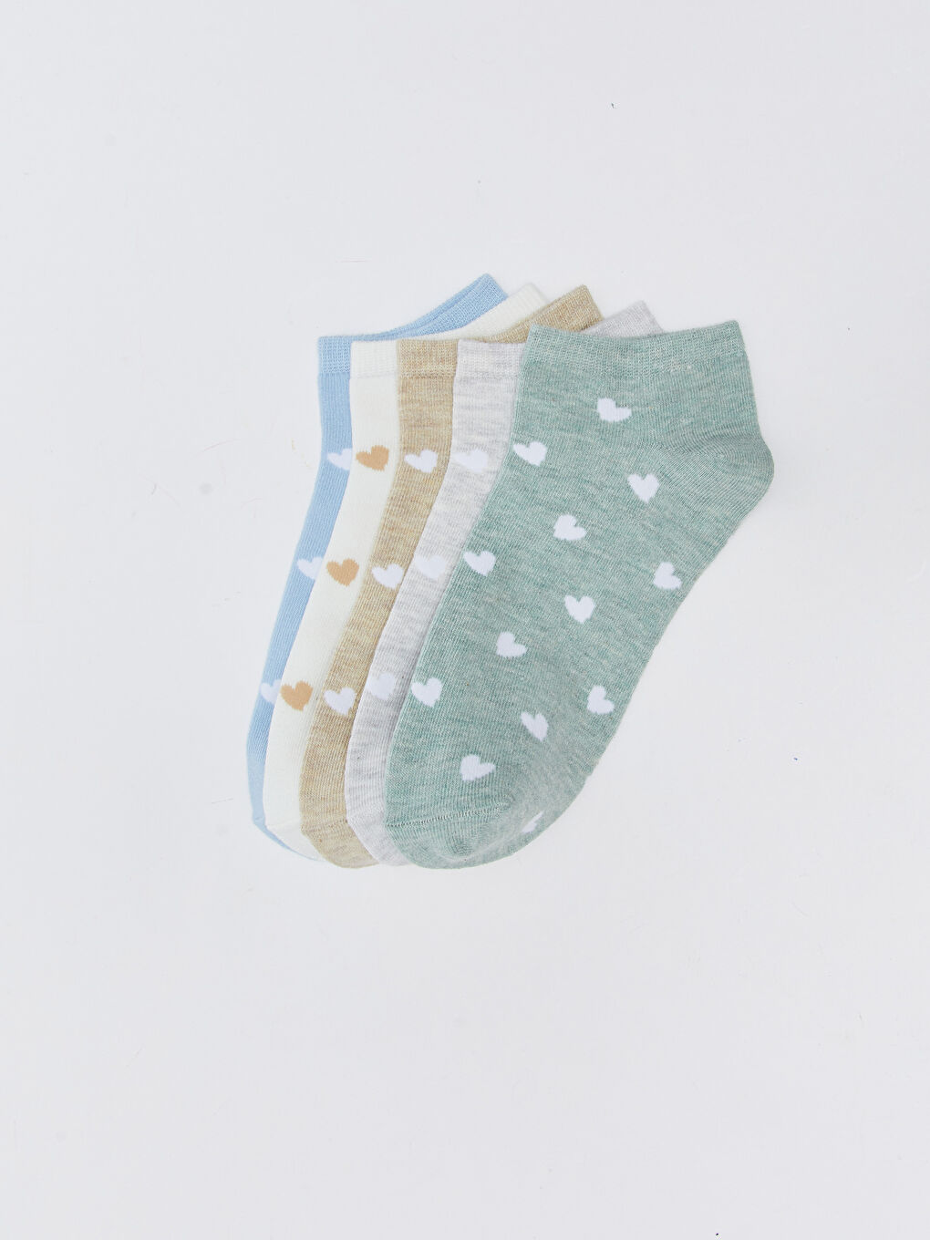 LCW DREAM Gemusterte Sneaker-Socken für Damen 5er-Pack -W21039Z8-LAF