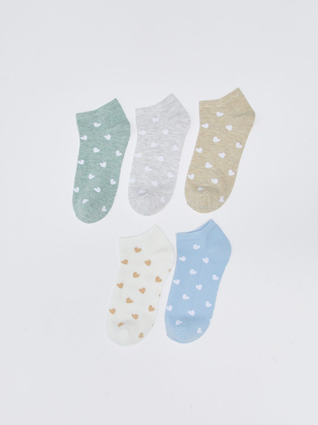 LCW DREAM Gemusterte Sneaker-Socken für Damen 5er-Pack -W21039Z8-LAF