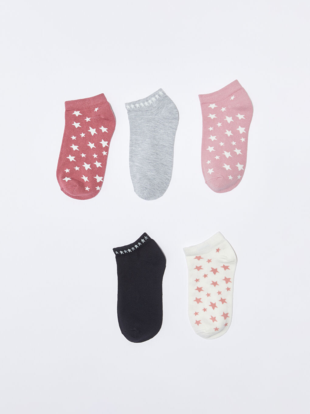 LCW DREAM Gemusterte Sneaker-Socken für Damen 5er-Pack -W21041Z8-GVS