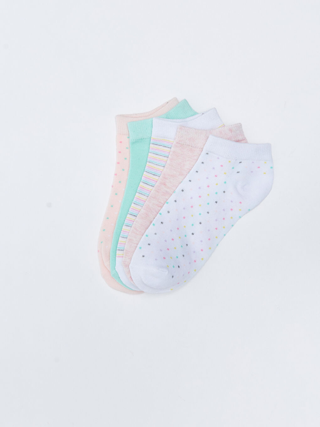 Șosete Sport Scurte Pentru Femei Cu Model, Pachet de 5