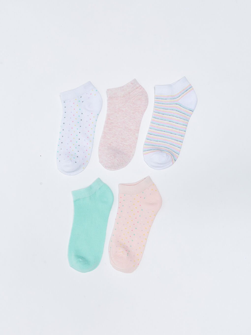 Șosete Sport Scurte Pentru Femei Cu Model, Pachet de 5-1