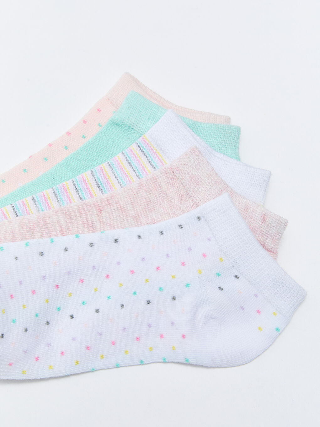 Șosete Sport Scurte Pentru Femei Cu Model, Pachet de 5-2