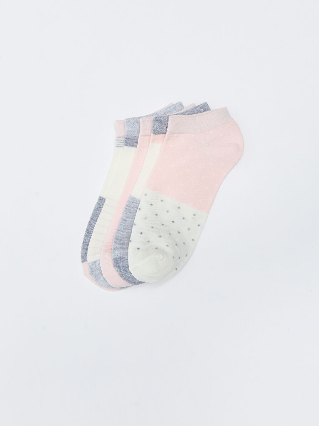 LCW DREAM Farbblock Damen Sneaker-Socken 5er-Pack -W21044Z8-FRA