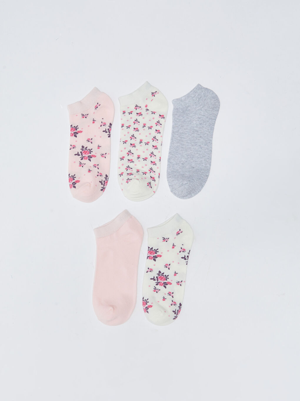 LCW DREAM Gemusterte Sneaker-Socken für Damen 5er-Pack -W21046Z8-FXX