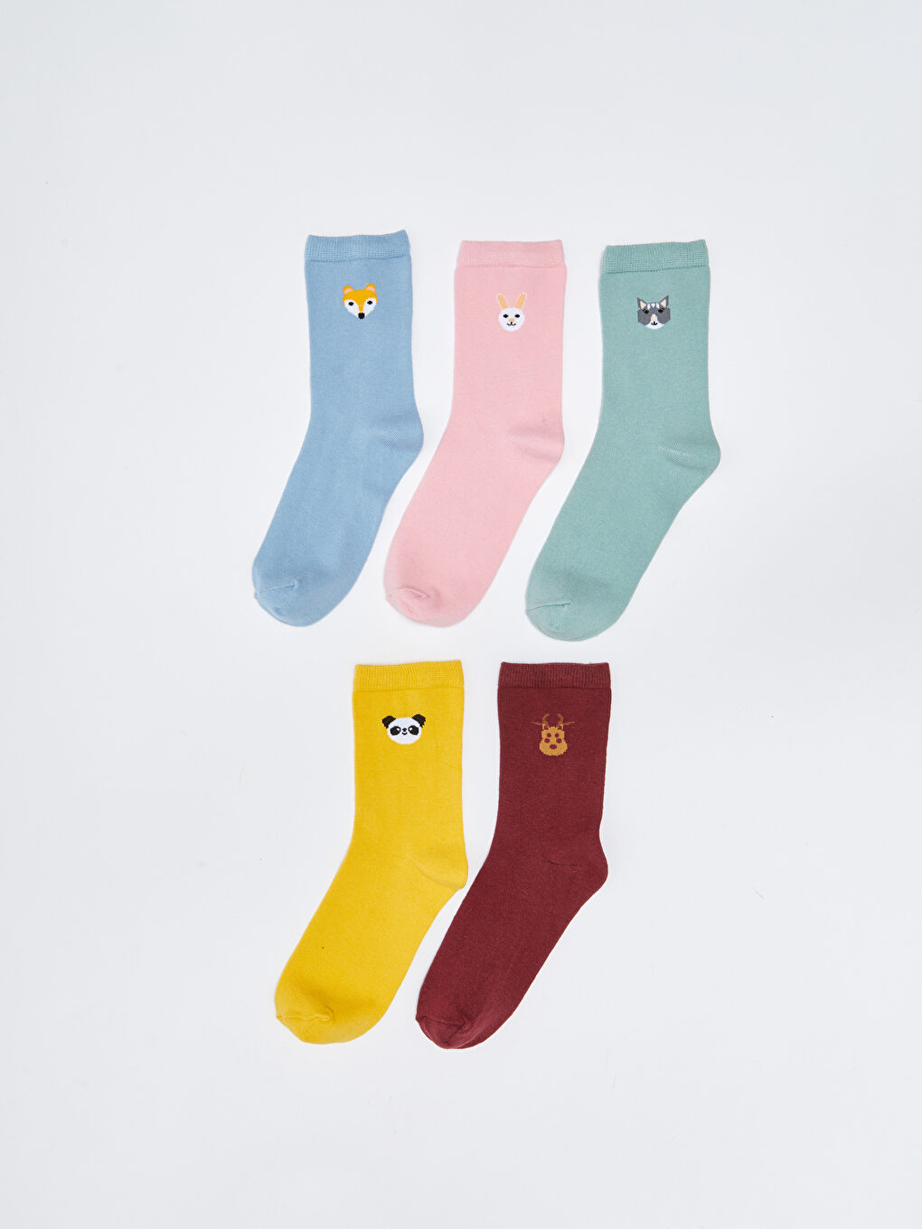 LCW DREAM Gemusterte Knöchelsocken für Damen 5er-Pack -W21057Z8-J0L