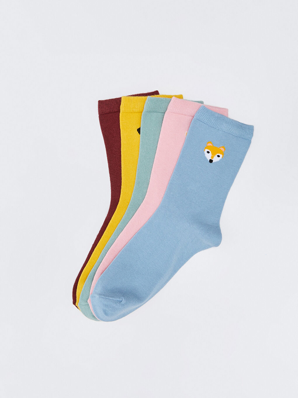 LCW DREAM Gemusterte Knöchelsocken für Damen 5er-Pack -W21057Z8-J0L