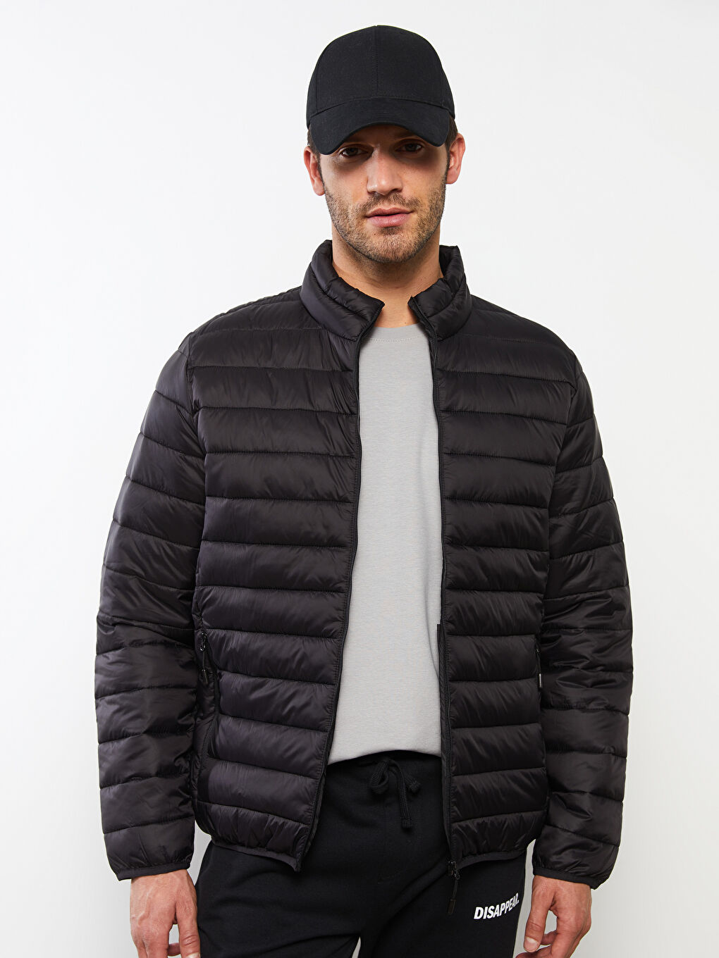Standard Fit Funnel Neck Men's Puffer Coat