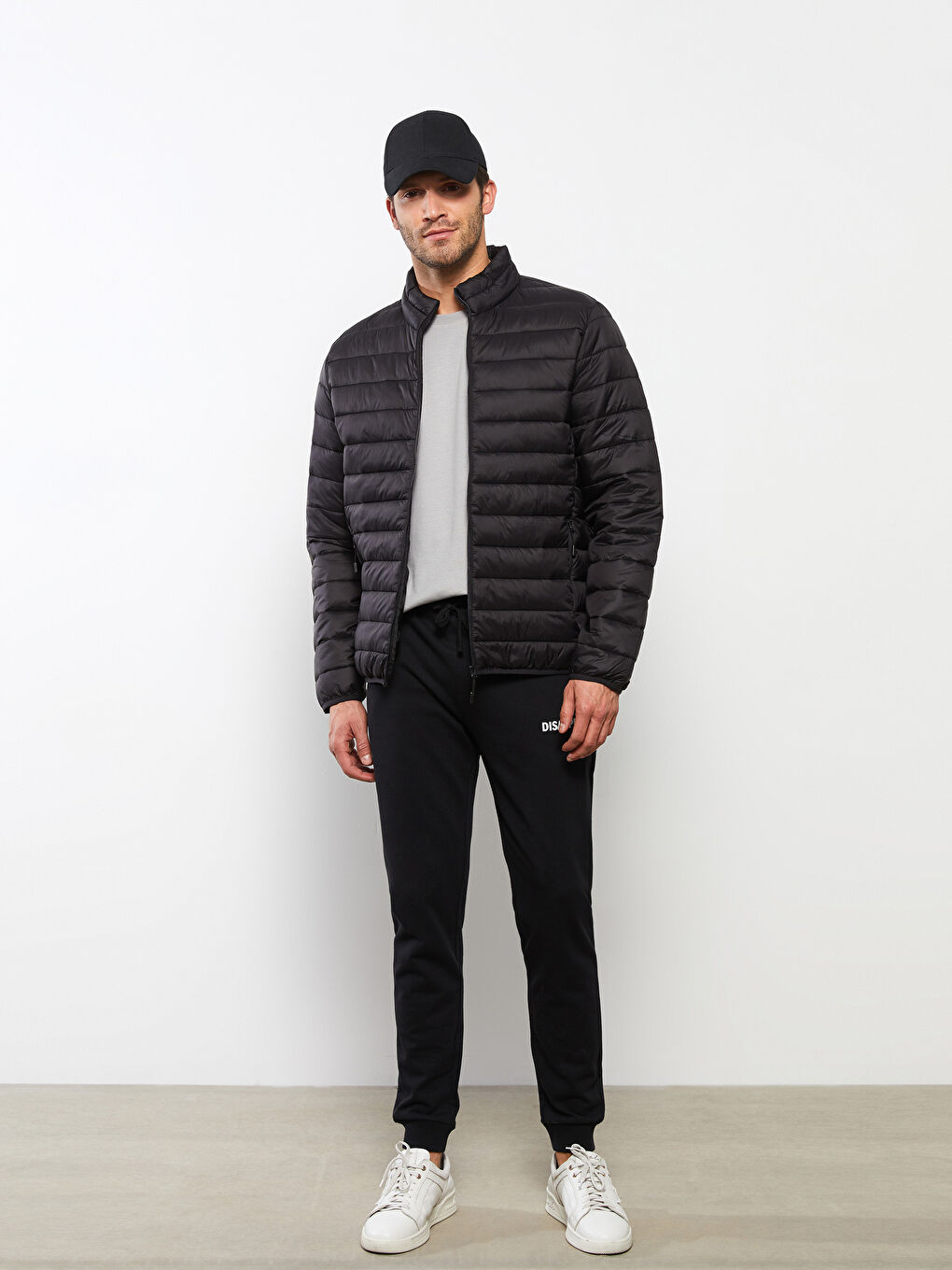 Standard Fit Funnel Neck Men's Puffer Coat-1