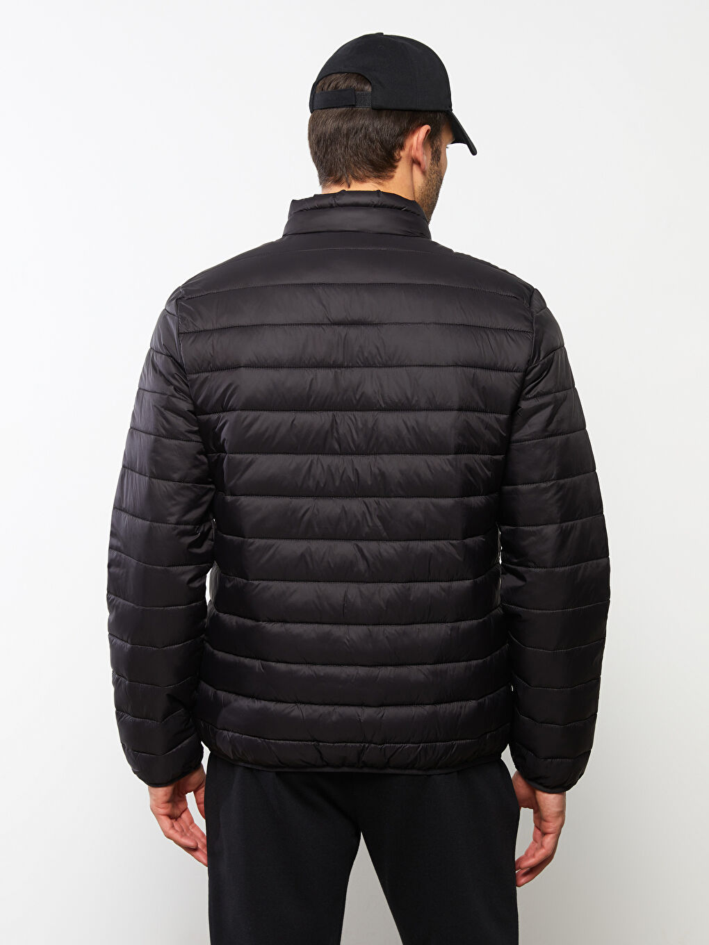 Standard Fit Funnel Neck Men's Puffer Coat-4