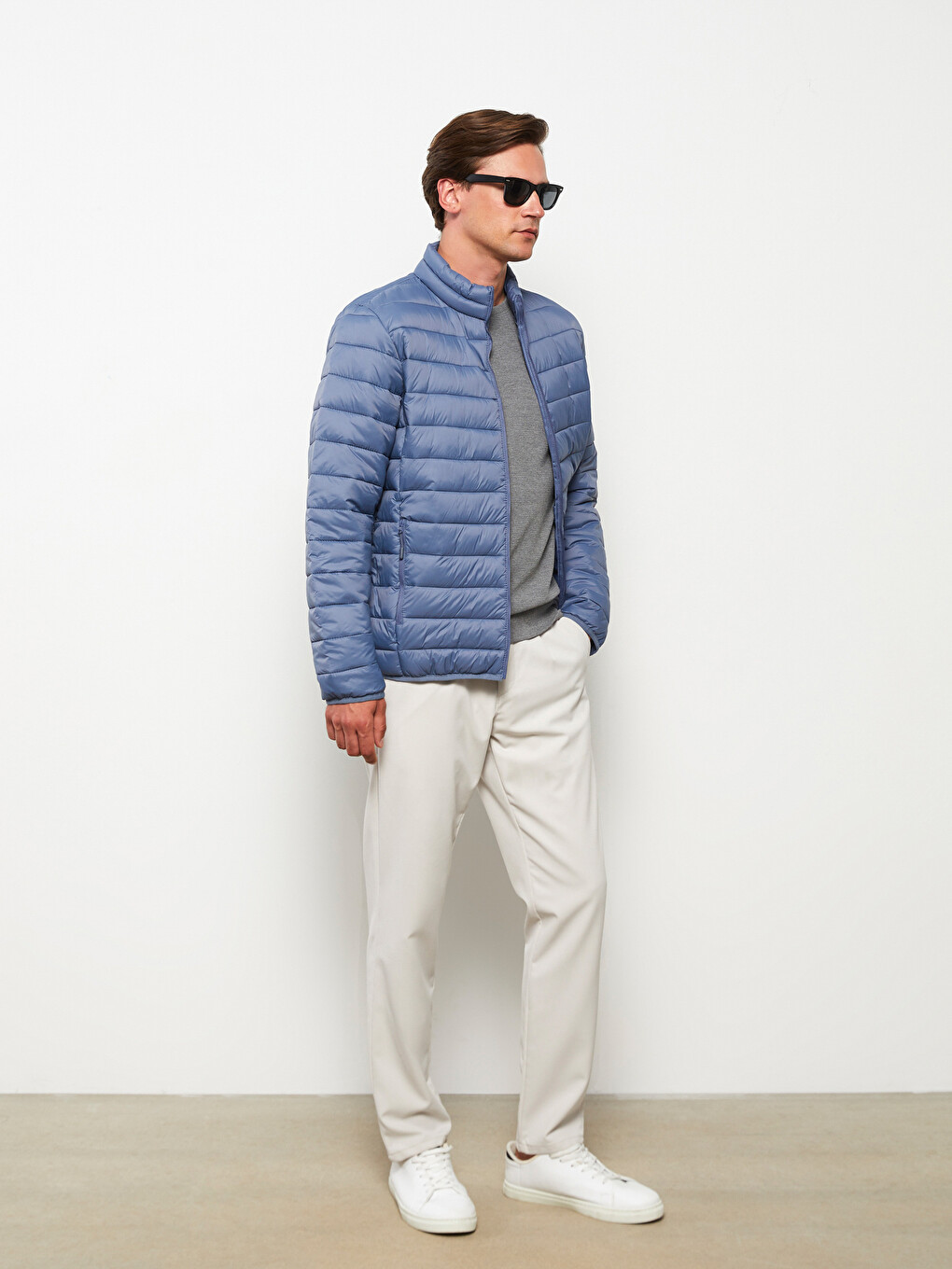 Standard Fit Funnel Neck Men's Puffer Coat