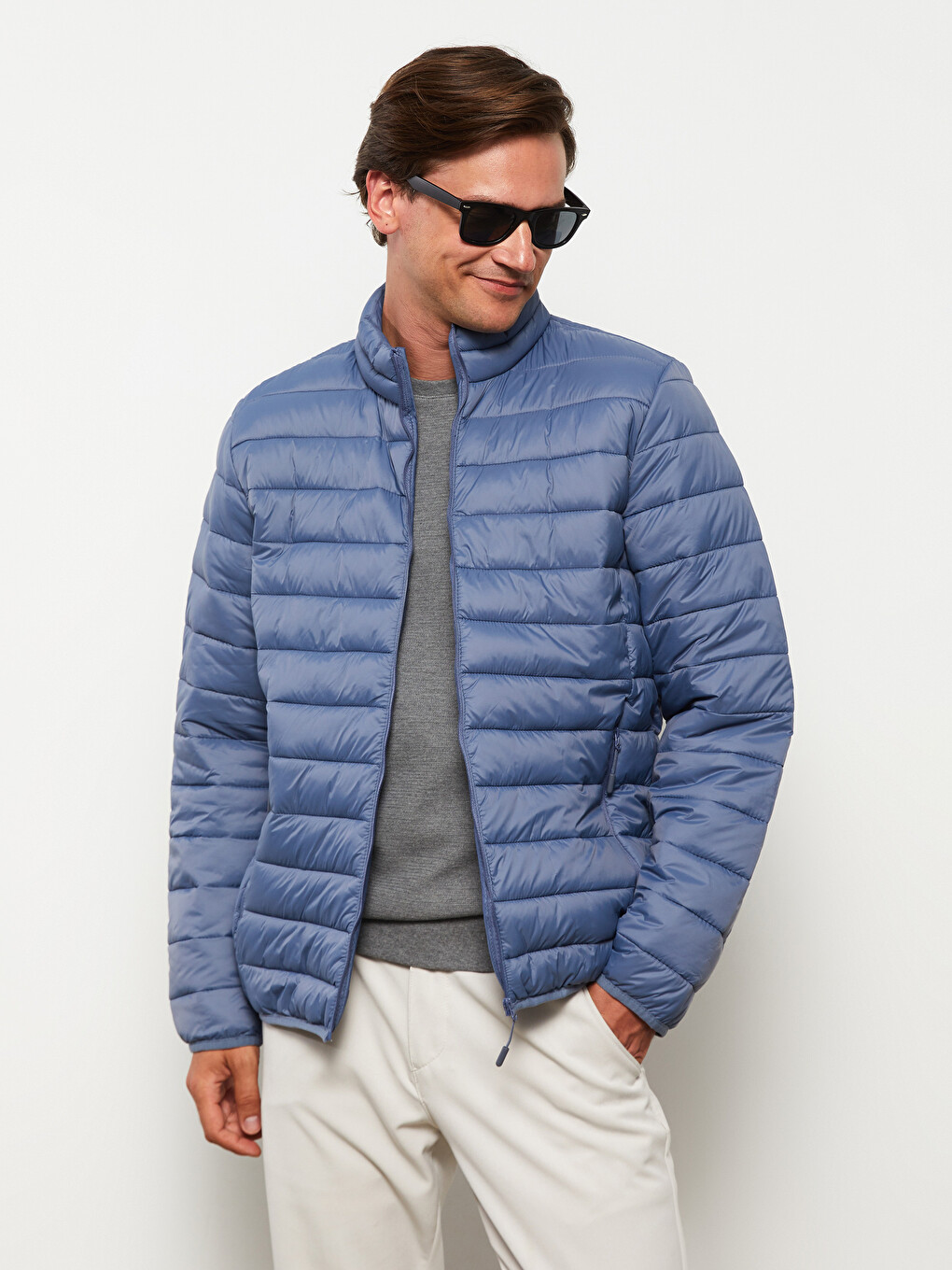 Standard Fit Funnel Neck Men's Puffer Coat-1