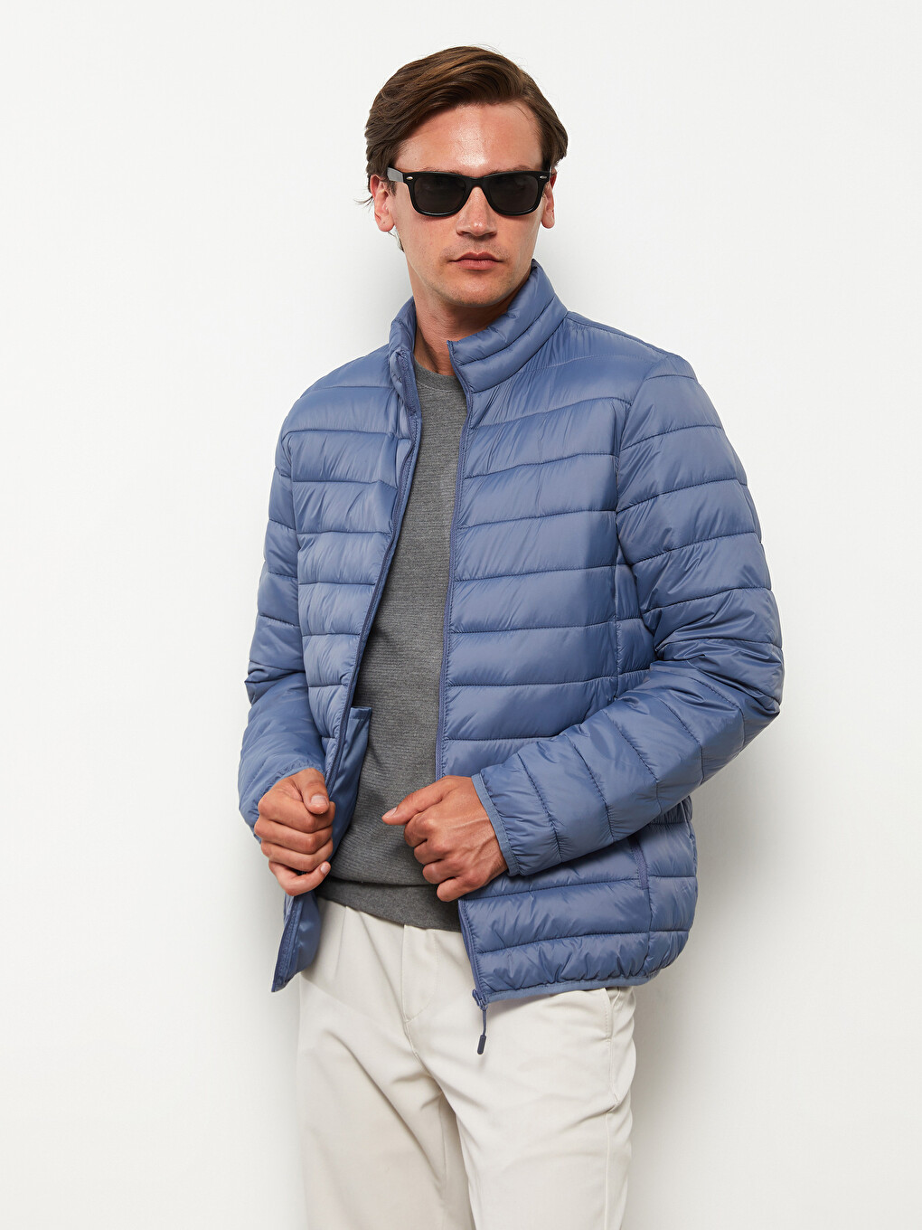 Standard Fit Funnel Neck Men's Puffer Coat-2