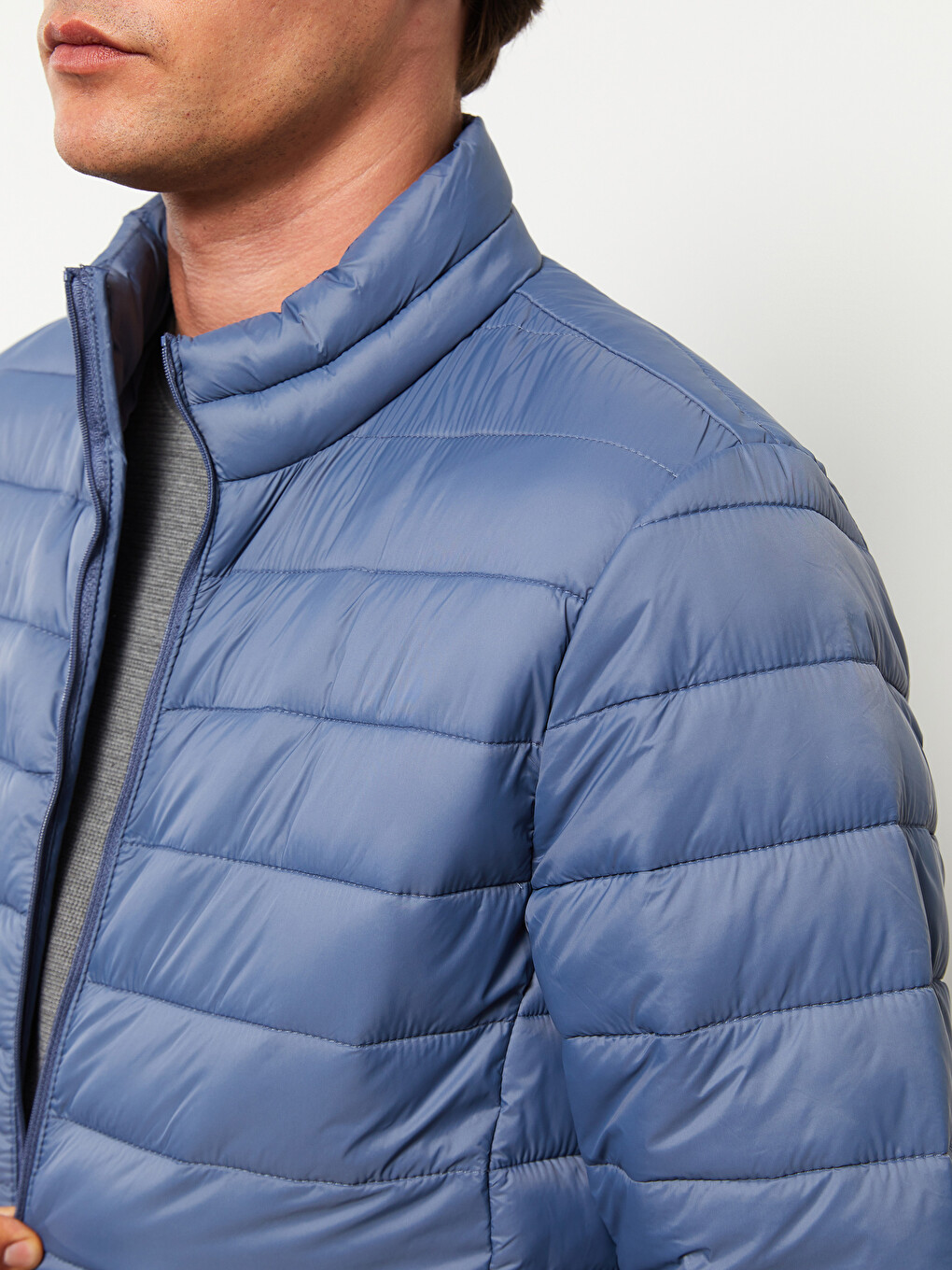Standard Fit Funnel Neck Men's Puffer Coat-4