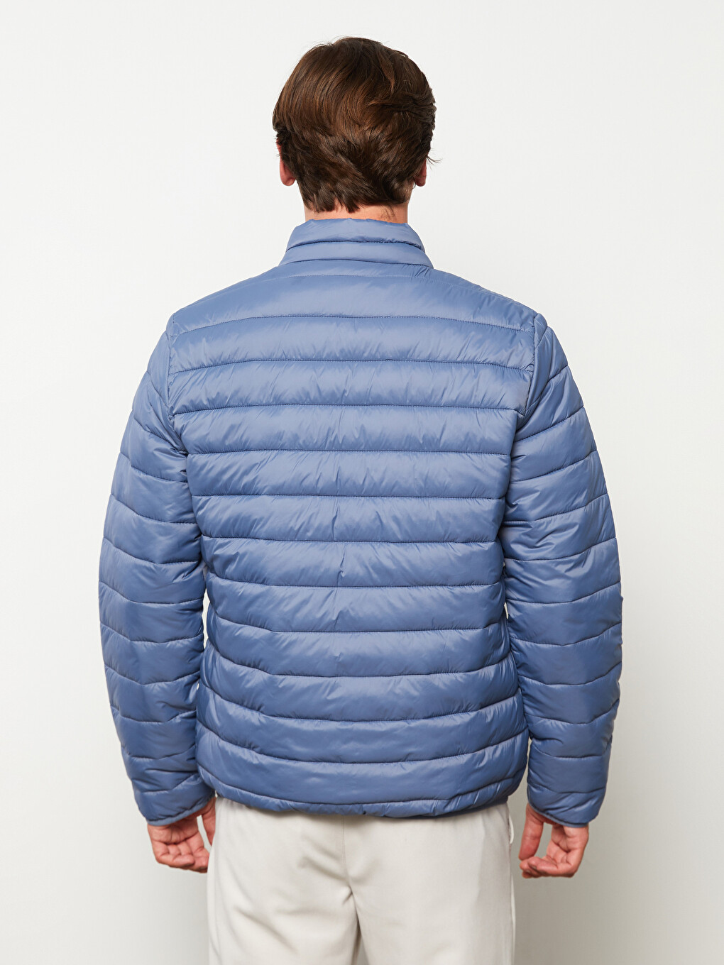 Standard Fit Funnel Neck Men's Puffer Coat-5