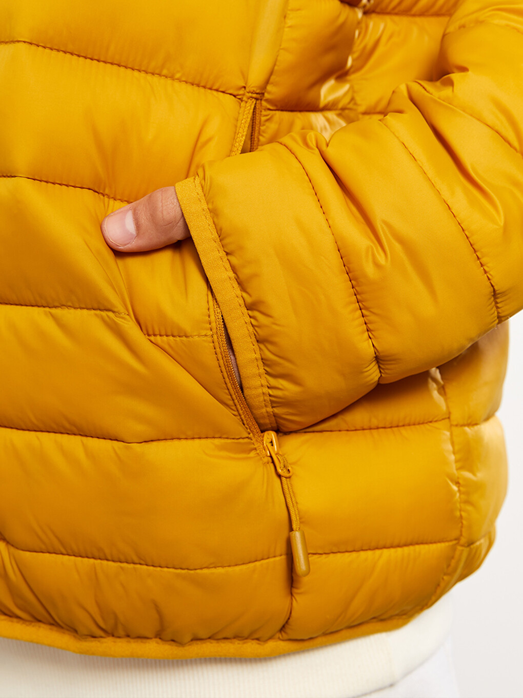 Pallto Puffer E Rregullt Me Jakë Të Ngritur Për Burra-5
