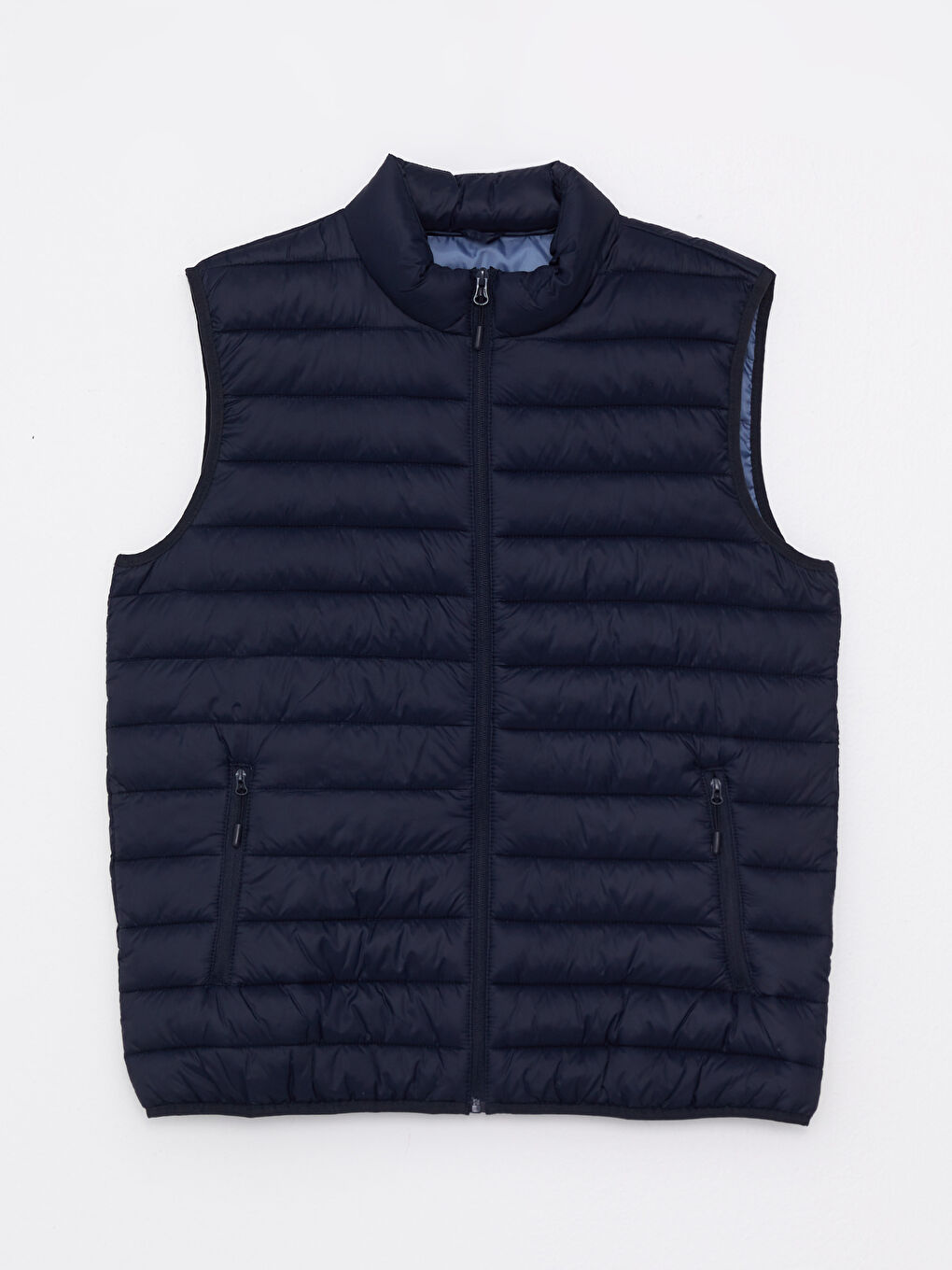 Жилет Дутый Мужской Стандартного Кроя С Воротником-Трубой-6