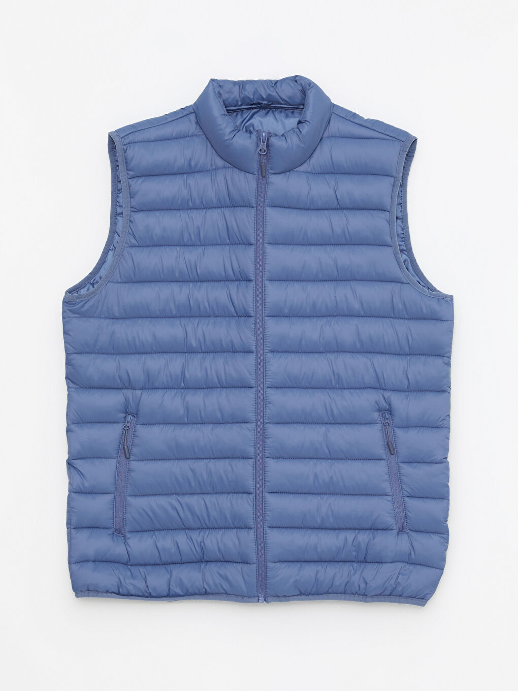 Жилет Дутый Мужской Стандартного Кроя С Воротником-Трубой-5