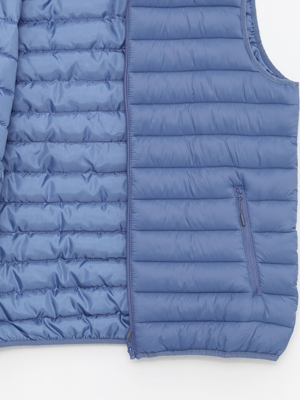 Жилет Дутый Мужской Стандартного Кроя С Воротником-Трубой-6