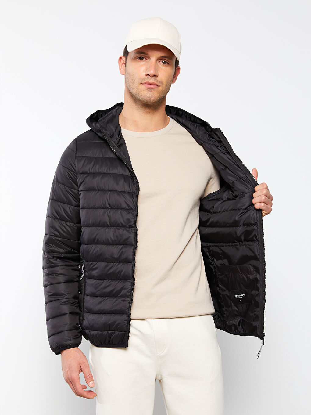 Manteau Bouffant à Capuche Coupe Standard pour Hommes-2