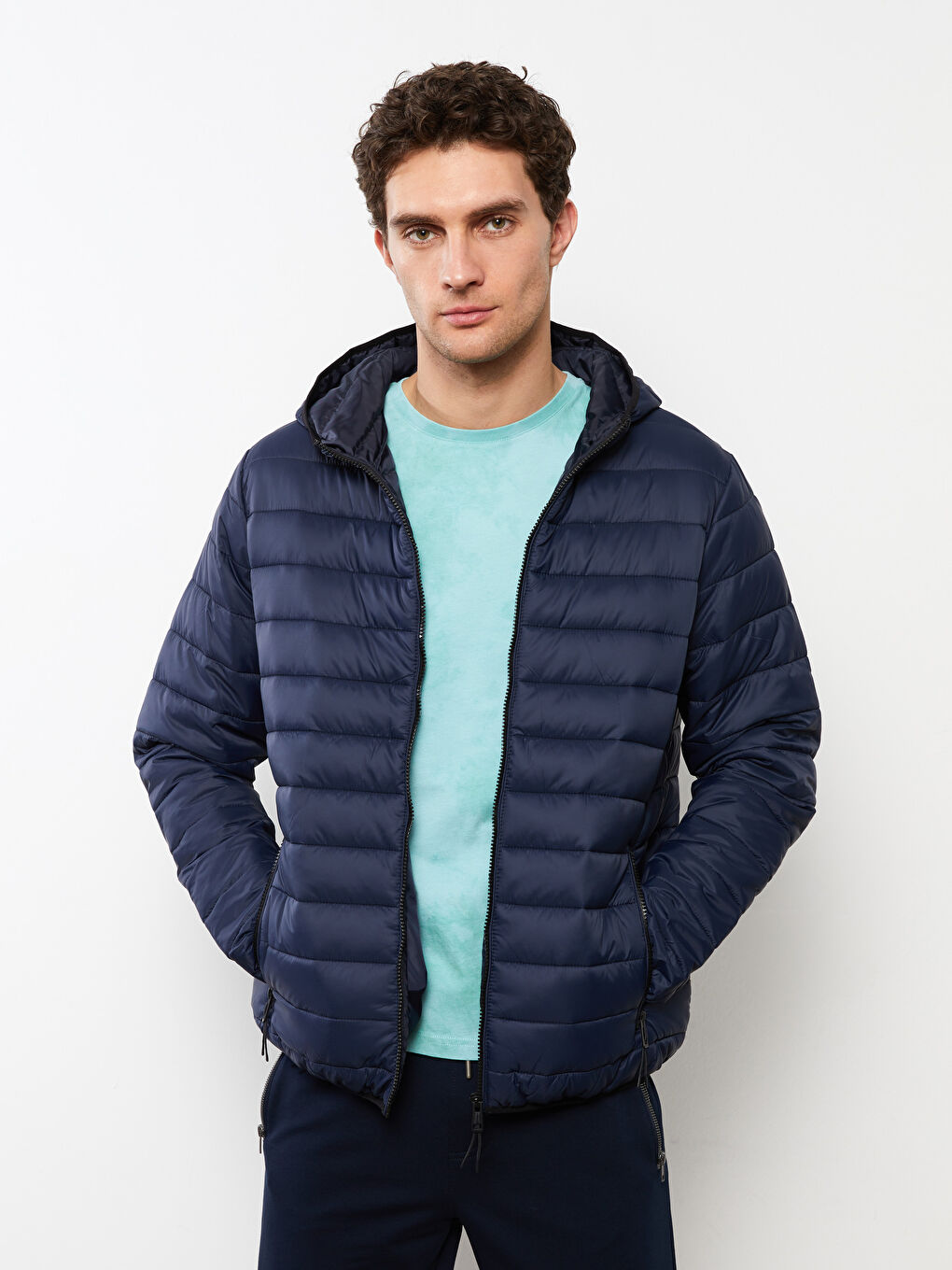 Standard Fit Hooded Men's Puffer Coat-1