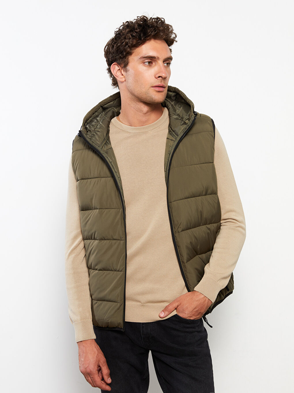 Gilet à Capuche pour Hommes Coupe Standard-2