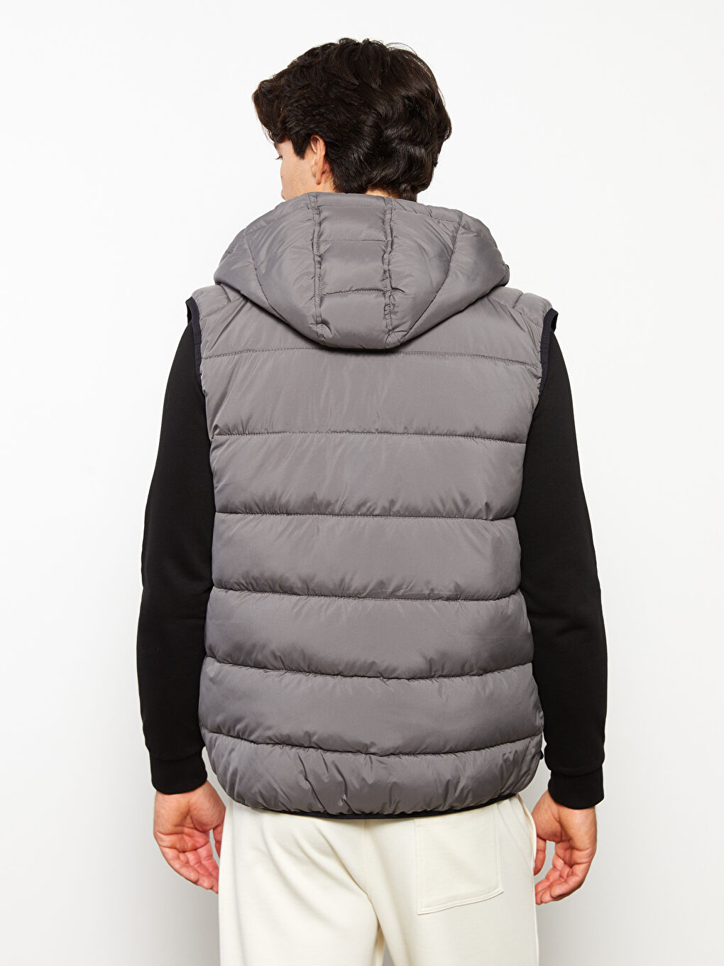 Standard Fit Hooded Men's Vest-4