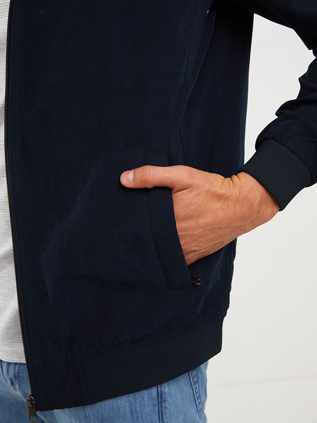 Standard Fit Funnel Neck Men's Coat-3