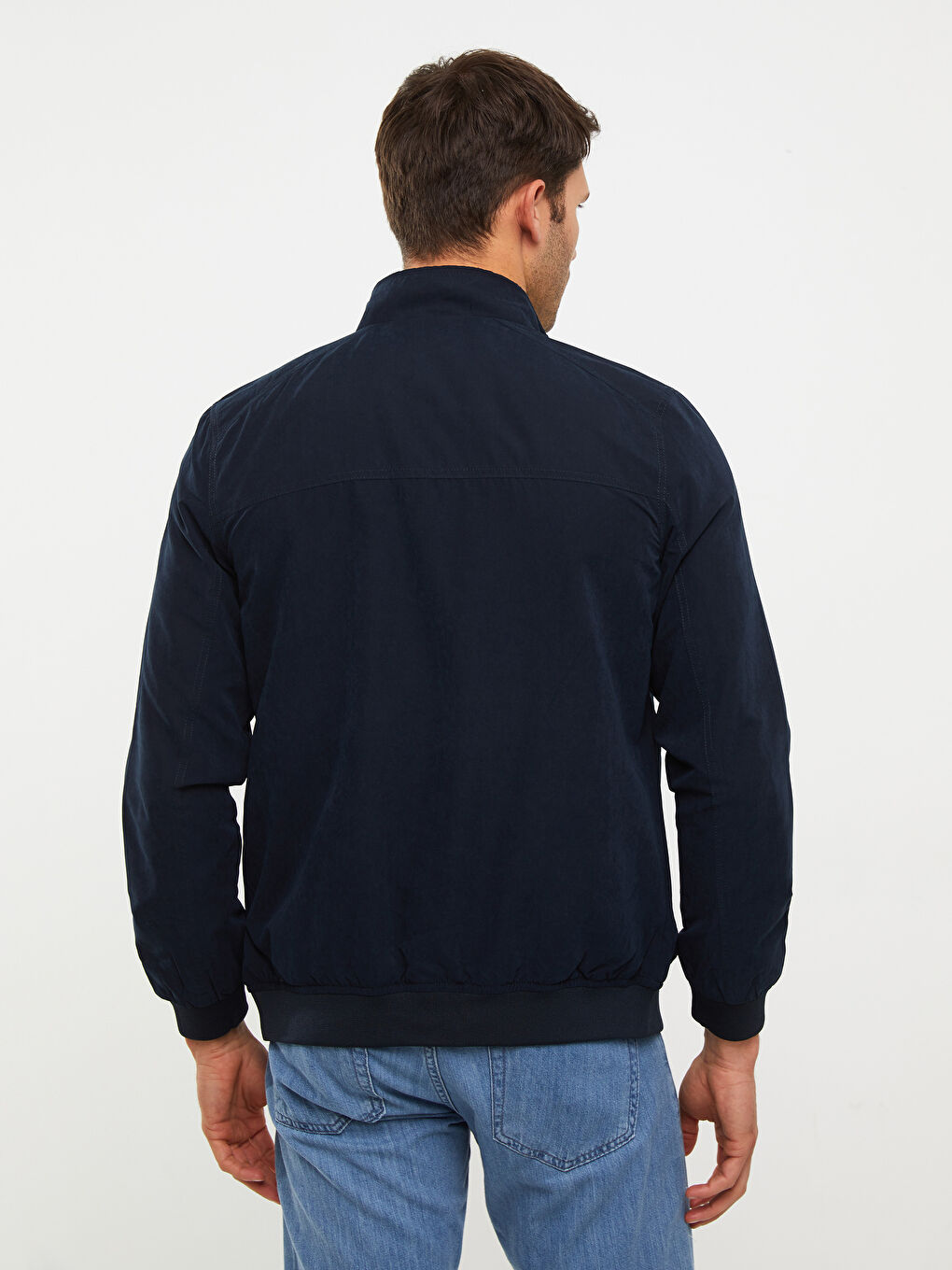 Standard Fit Funnel Neck Men's Coat-4