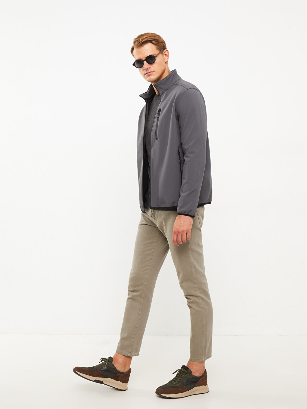 Manteau pour Hommes à Col Cheminée Coupe Régulière