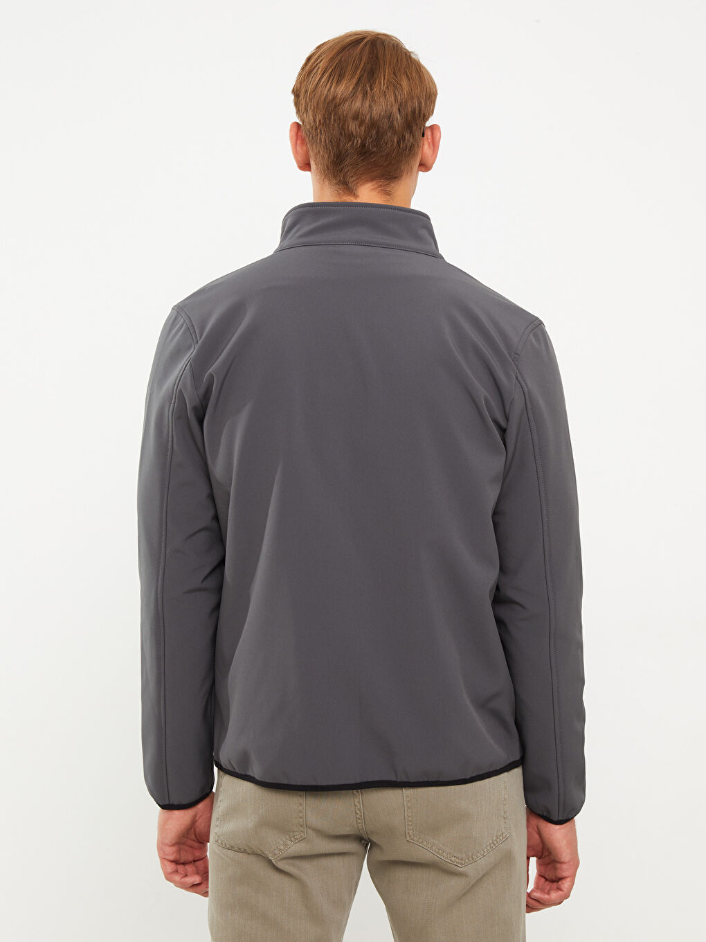 Manteau pour Hommes à Col Cheminée Coupe Régulière-5