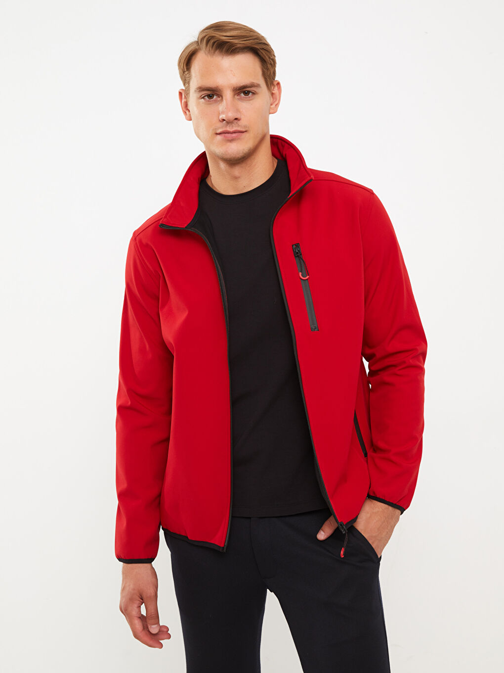 LCWAIKIKI Classic Standard Fit Funnel Neck Men's Coat -W21084Z8-HPM