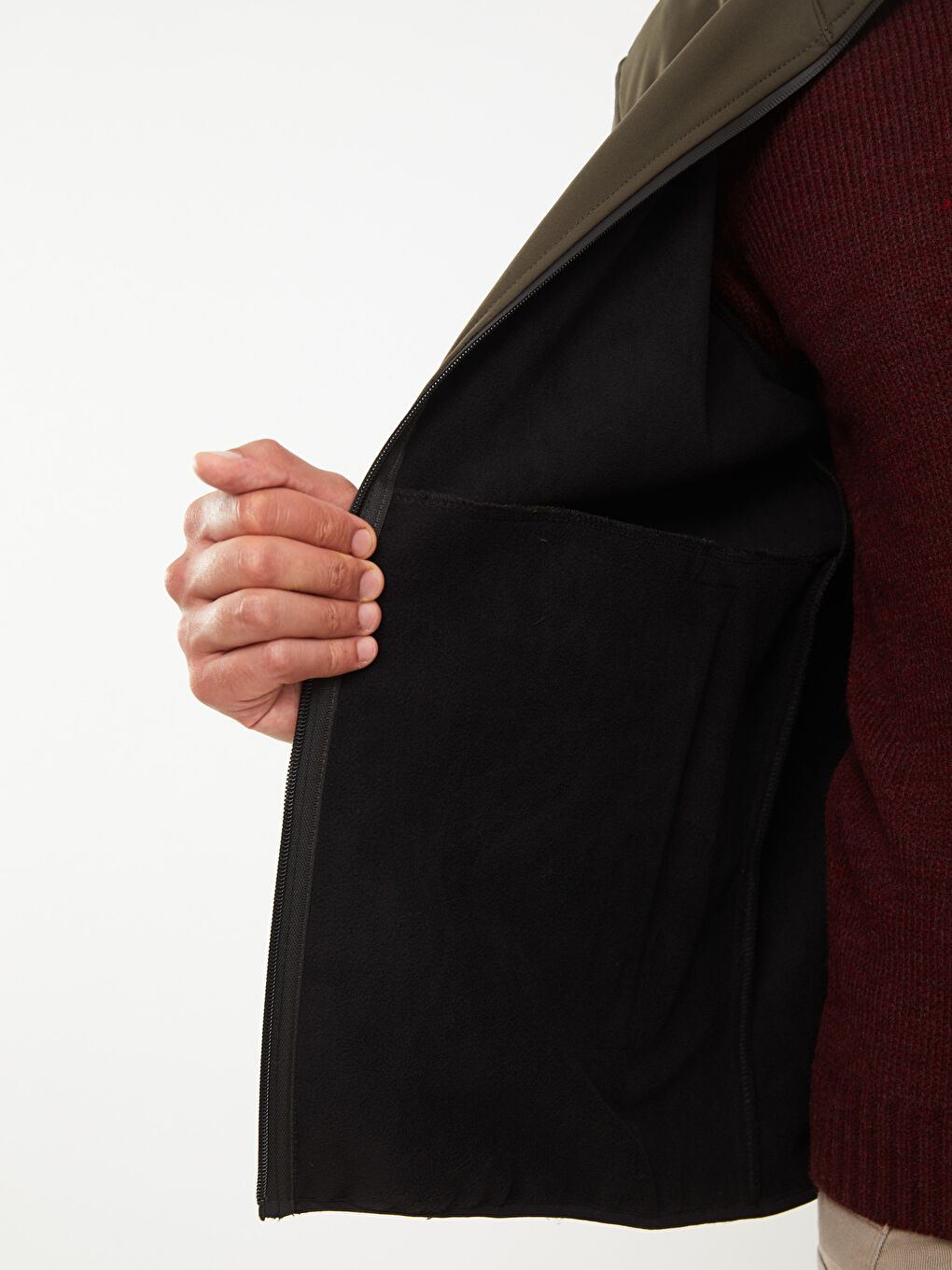 Palton Standard Fit cu Guler tip pâlnie pentru Bărbați-4