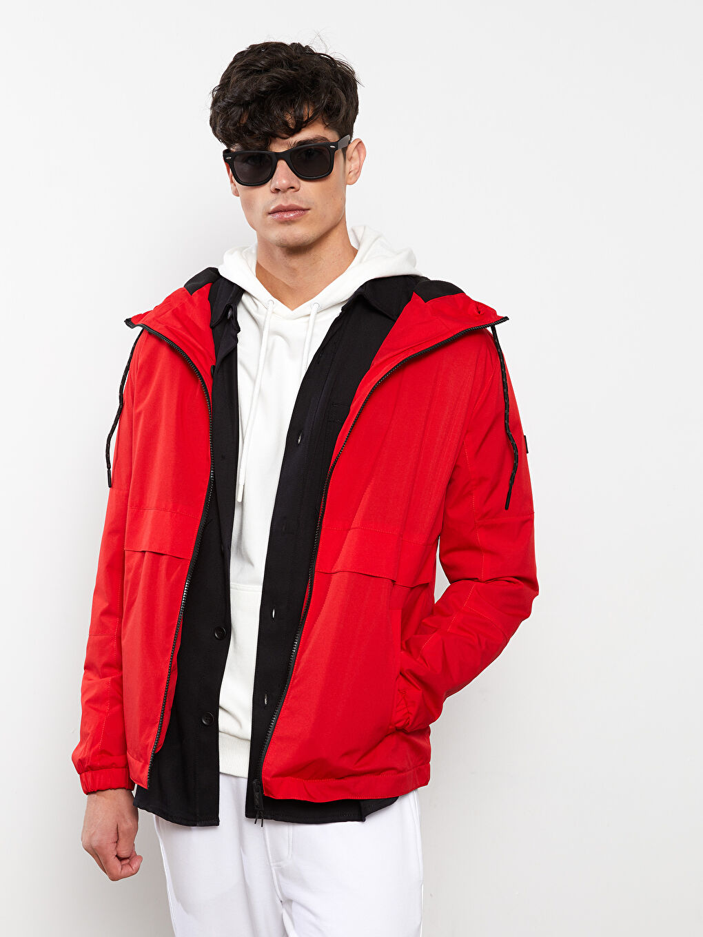 Standard Fit Hooded Thin Men's Raincoat-1