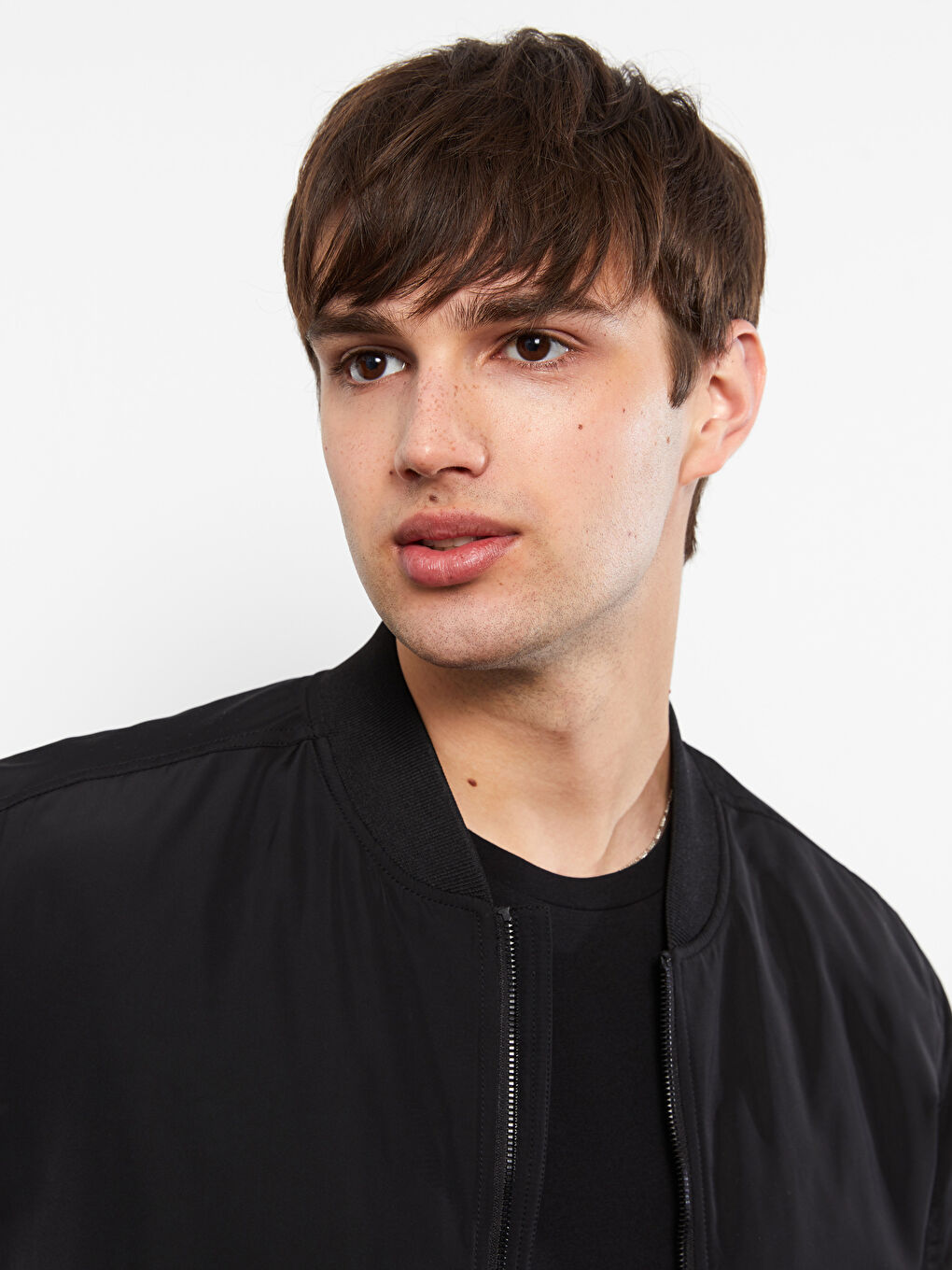 Relaxed Fit College Collar Bomber Men's Coat-2