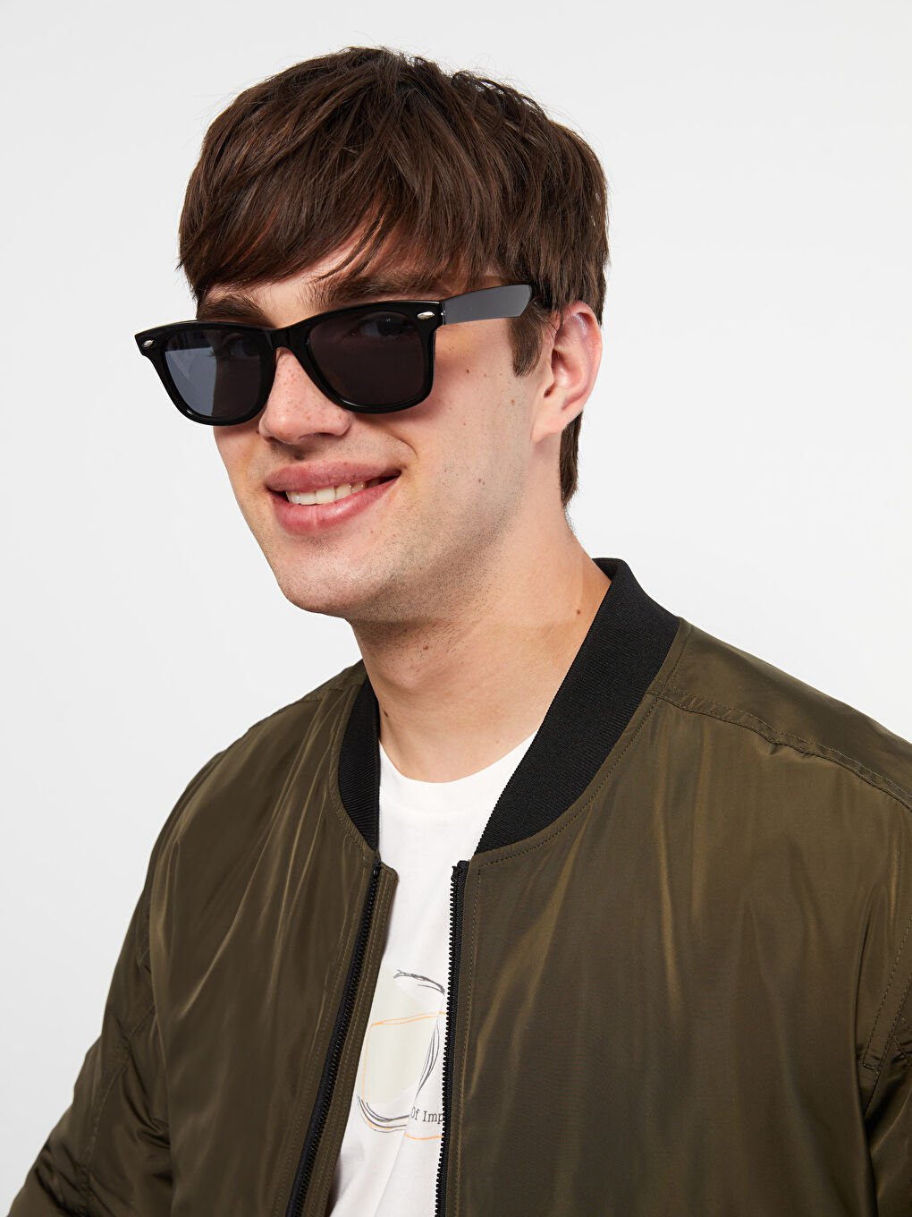 Relaxed Fit College Collar Bomber Men's Coat-2