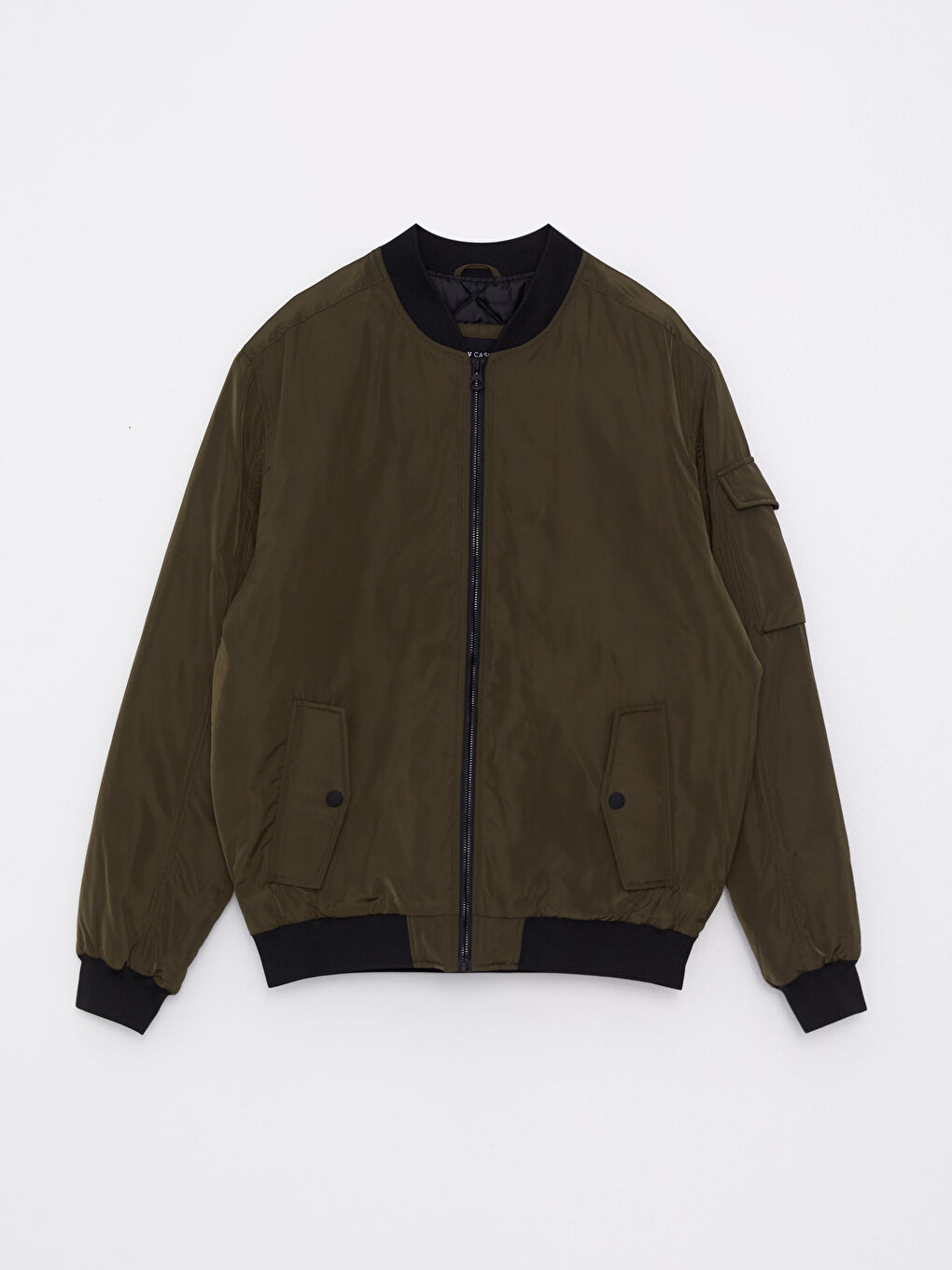 Relaxed Fit College Collar Bomber Men's Coat-5